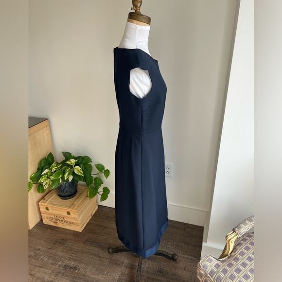 TORY BURCH NAVY CAP SLEEVE DRESS SIZE 4 - Picture 2 of 10